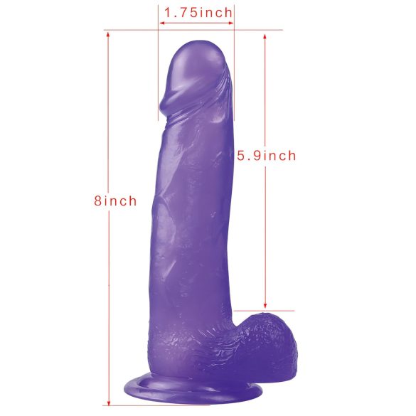 Lovetoy Jelly Studs - Saugnapf-Dildo - 20cm (lila)