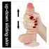 Lovetoy Sliding-Skin - doppelter Dildo - 18cm (natur)