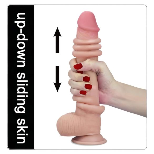 Lovetoy Sliding-Skin - Doppelschicht-Dildo - 23cm (natur)