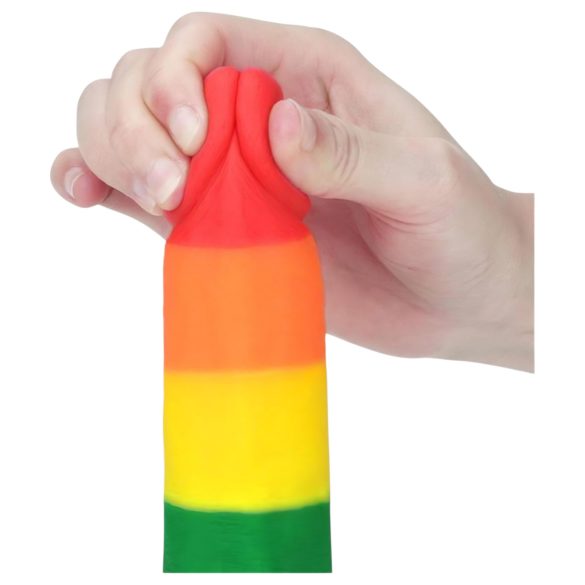 Lovetoy Prider - realistisch mit Hoden Dildo - 20cm (Regenbogen)