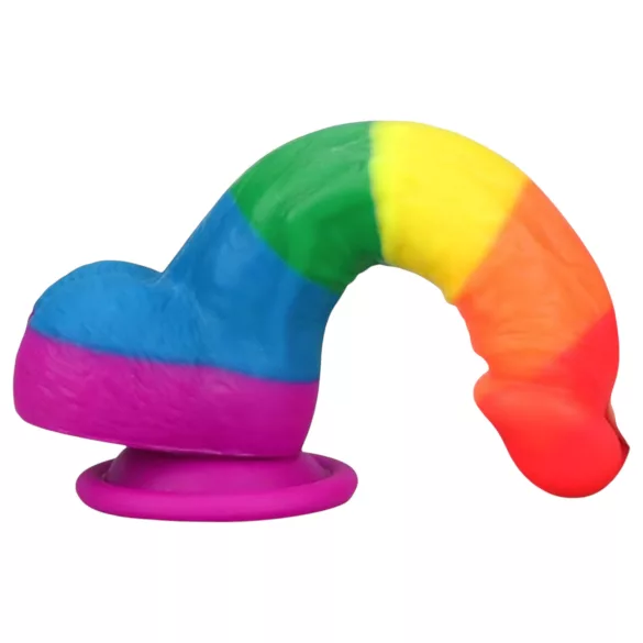 Lovetoy Prider - realistischer Silikon-Dildo - 19cm (Regenbogen)