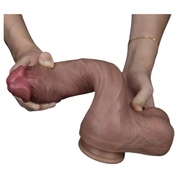 Lovetoy Nature Cock - Doppelstruktur naturgetreuer Dildo - 26cm (natur)