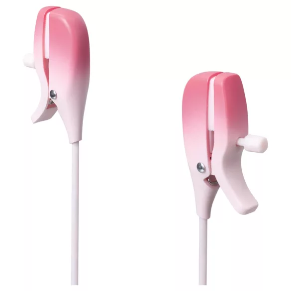 Lovense Gemini - App-gesteuerte vibrierende Brustwarzenklemmen (Pink)