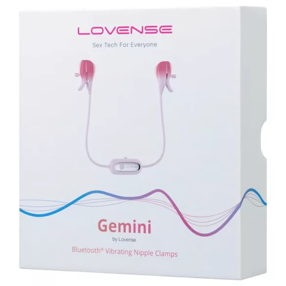 Lovense Gemini - App-gesteuerte vibrierende Brustwarzenklemmen (Pink)