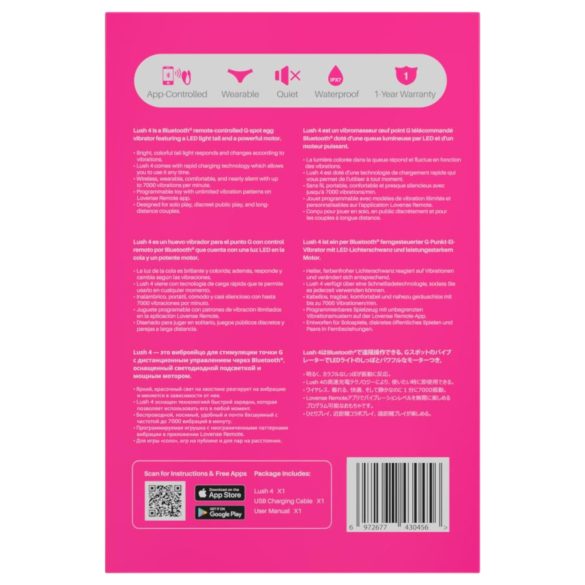 LOVENSE Lush 4 - intelligentes Vibro-Ei (pink)