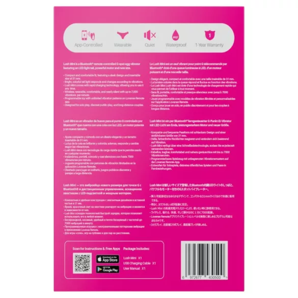 LOVENSE Lush Mini - intelligentes Vibro-Ei (Pink)