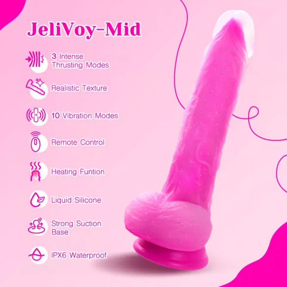 Tracy's Dog Jelivoy-Mid - realistischer Vibrator - 20 cm (pink)