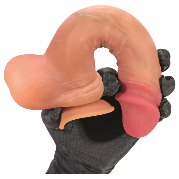 FeelSkin - ultrarealistischer Dildo mit Hoden - natur (21 cm)
