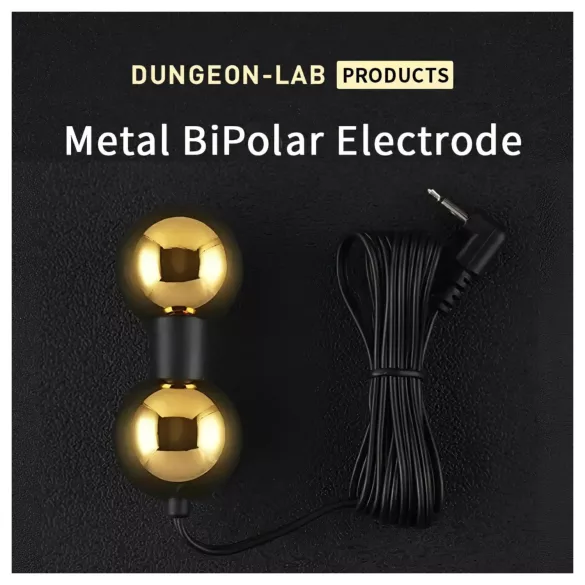 DG-LAB BiPolar B - bipolare, sanduhrförmige Metallelektrode (Gold)