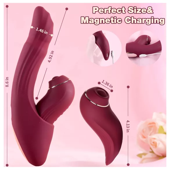 Vibeconnect - 2in1 G-Punkt- und Klitoris-Vibrator (rot)