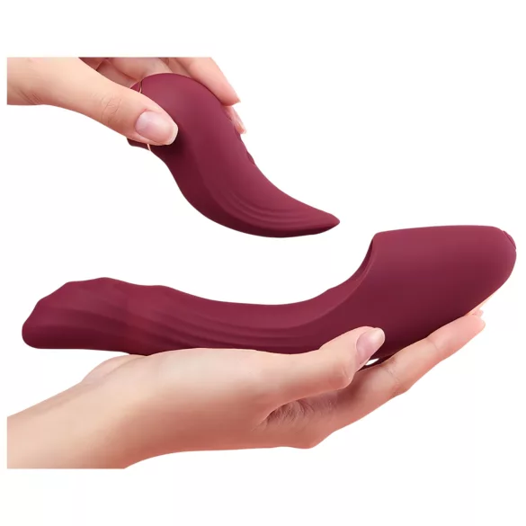 Vibeconnect - 2in1 G-Punkt- und Klitoris-Vibrator (rot)