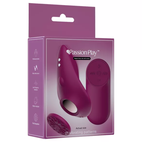 Passion Play - ferngesteuerter, magnetischer Slipvibrator (bordeaux)
