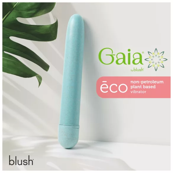 Gaia Eco L - umweltfreundlicher Vibrator in Stabform (blau) - groß