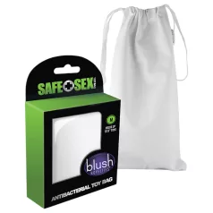  Safe Sex - antibakterielle diskrete Aufbewahrungstasche - weiß (26x10cm)