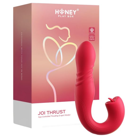 Honey Play Box Joi Thrust 2 - Intelligenter Stoß- und Leck-Vibrator (Rot)
