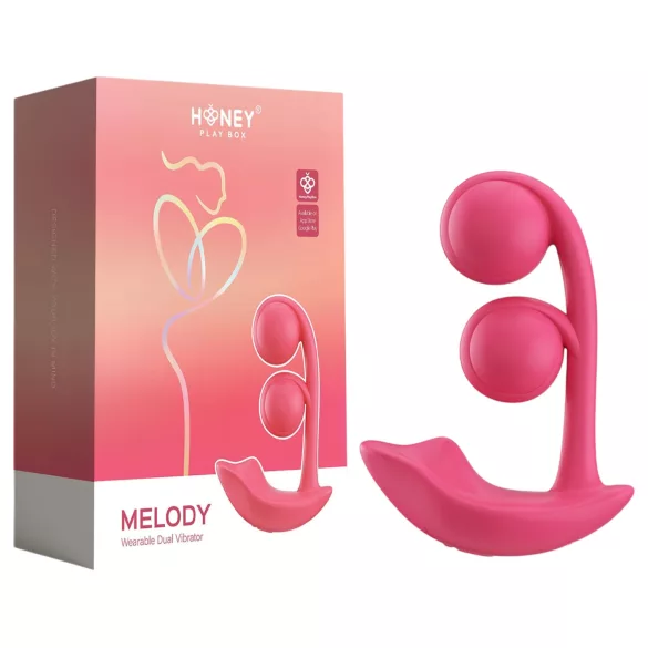 Honey Play Box Melody - App-gesteuerter Perl-2-in-1-Vibrator (rot)