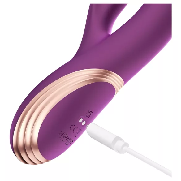 Honey Play Box Gem - App-gesteuerter G-Punkt- und Klitorisvibrator mit Perlen (lila)