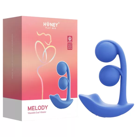 Honey Play Box Melody - App-gesteuerter Perlen-2-in-1-Vibrator (blau)