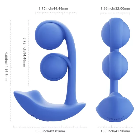 Honey Play Box Melody - App-gesteuerter Perlen-2-in-1-Vibrator (blau)