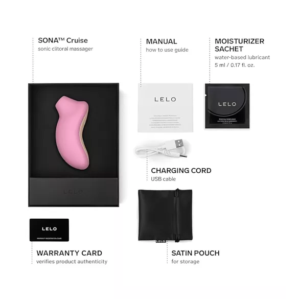 LELO Sona Cruise - Schallwellenvibrator für Klitorisstimulation (pink)