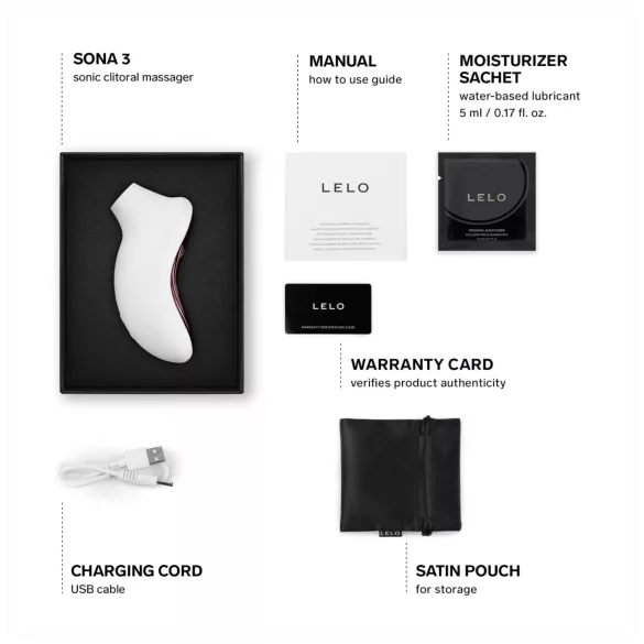 LELO Sona 3 - Schallwellenvibrator für Klitoris (Weiß)
