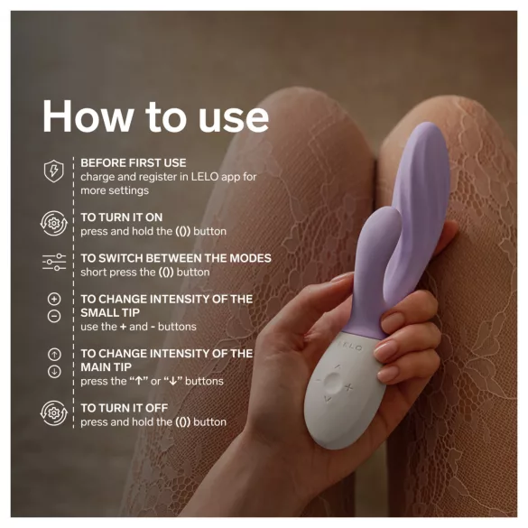 LELO INA Twist - appgesteuerter G-Punkt-Vibrator mit Klitorisarm (lila)