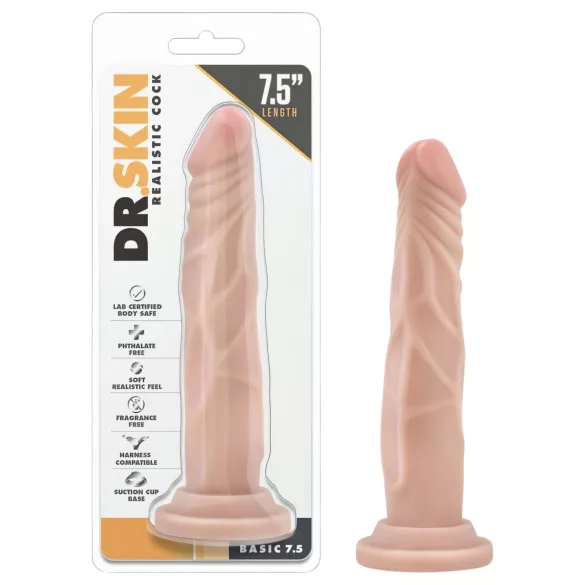 Dr. Skin 7,5 - realistisch haftender Dildo - natur (19cm)