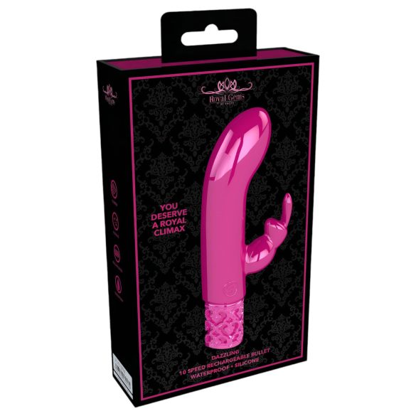 Royal Gems Dazzling - Wiederaufladbarer Klitorisvibrator (pink)