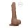 RealRock Dong 8 - naturgetreuer Dildo mit Hoden (20cm) - dunkle Farbe