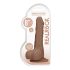 RealRock Dong 8 - naturgetreuer Dildo mit Hoden (20cm) - dunkle Farbe