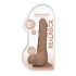 RealRock Dong 10 - naturgetreuer Dildo mit Hoden (25cm) - dunkles Naturton