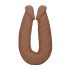RealRock Double Dong 18 - Doppel-Dildo (46cm) - dunkel natur