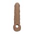 RealRock Penis Sleeve 8 - Penishülle (21cm) - dunkler Naturton