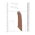 RealRock Penis Sleeve 8 - Penishülle (21cm) - dunkler Naturton