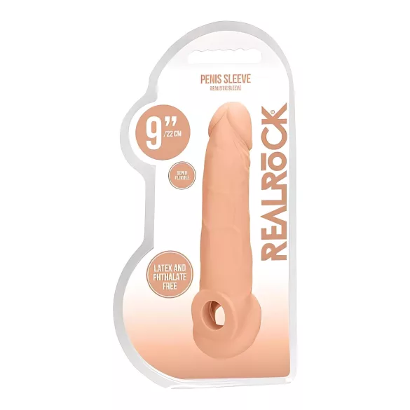 RealRock Penis Sleeve 9 - Penismanschette (21,5cm) - natur
