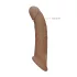 RealRock Penishülle 9 - dunkel natur, 21,5 cm