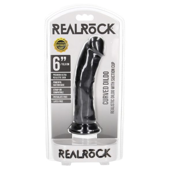 RealRock - Saugnapf-Dildo realistisch - 15,5cm (schwarz)