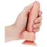 RealRock - Dildo mit Saugnapf und Hoden - 15,5 cm (hautfarben)