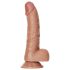 RealRock - Dildo mit Hoden - 15,5cm (dunkel natürlich)