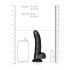 RealRock - Saugnapf, realistischer Dildo - 15,5cm (schwarz)