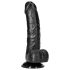 RealRock - Saugnapf, realistischer Dildo - 15,5cm (schwarz)