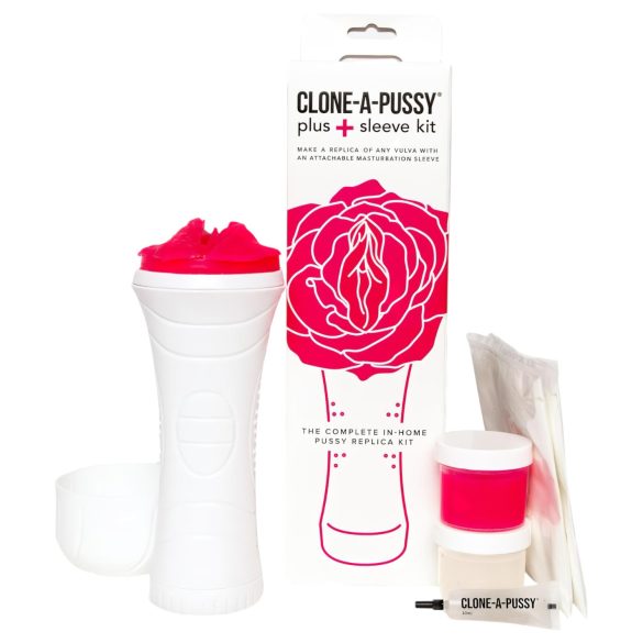 Clone-a-Pussy - Vulvaabdruck- und Manschettenset (Pink)