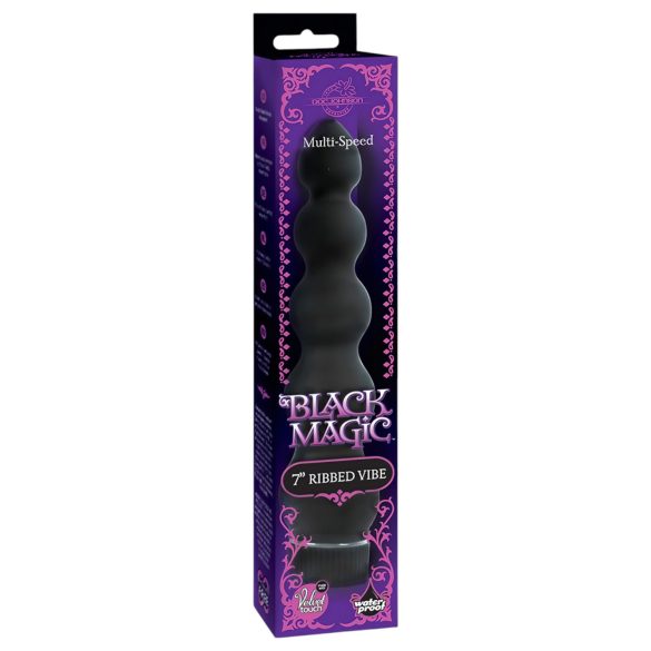 Black Magic 7 - Feste 5 Perlen Analvibrator (schwarz)