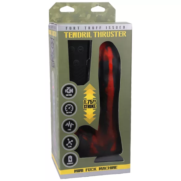 Doc Johnson Mini F-Machine Tendril - Roter Funkstoßen-Vibrator