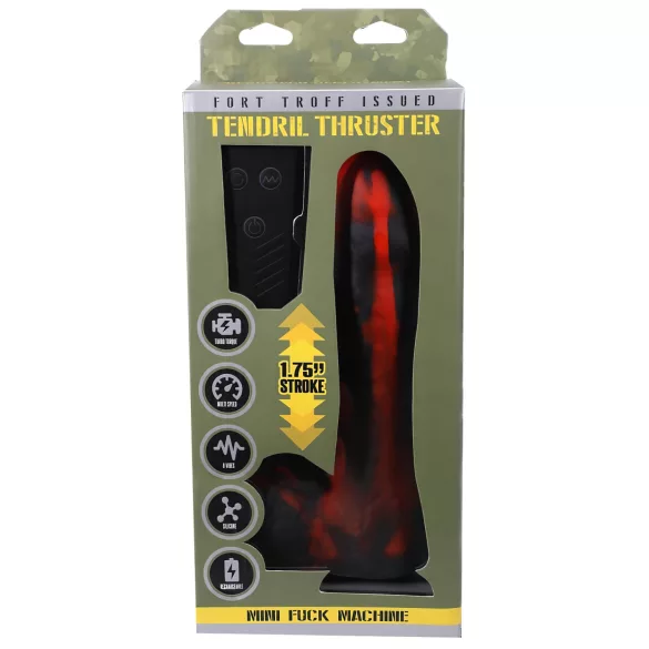 Doc Johnson Mini F-Machine Tendril - Roter Funkstoßen-Vibrator