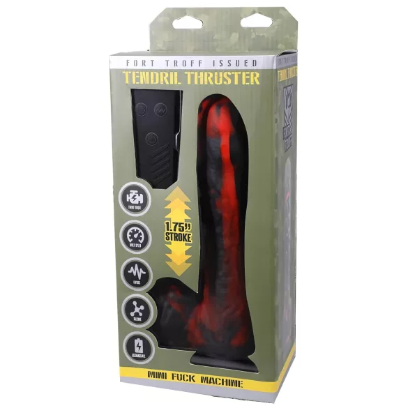 Doc Johnson Mini F-Machine Tendril - Roter Funkstoßen-Vibrator