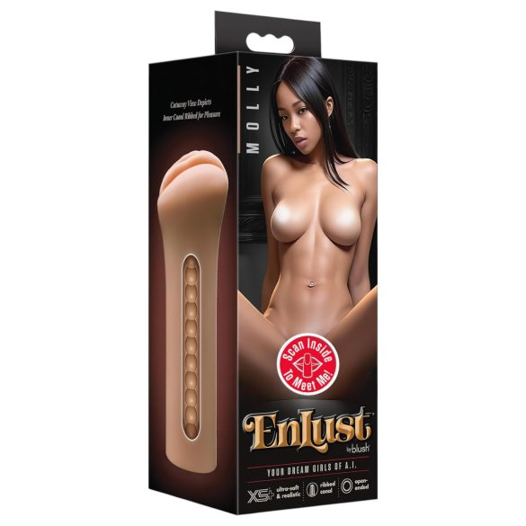 Enlust Molly - Künstliche Vagina mit KI-Bildern (dunkel natur)