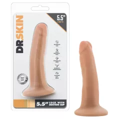 Dr. Skin 5,5 - lebensechtes Saugfuß-Dildo - natur (14cm)