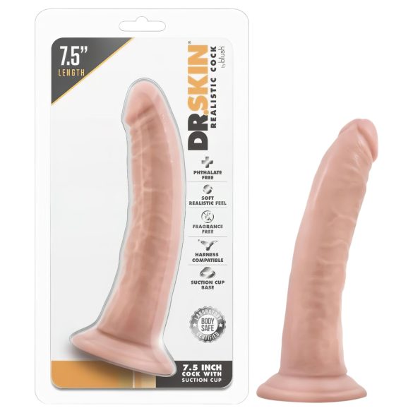 Dr. Skin 7,5 - realistisch haftender Dildo - natur (17,5 cm)