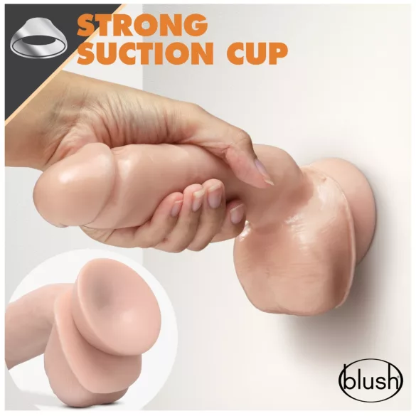 blush Dr. Skin Glide realistische Dildo - 21,5 cm, mit Hoden